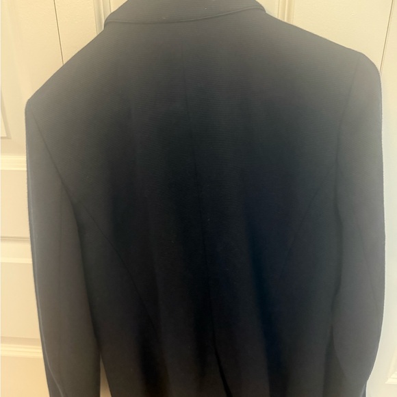 Ann Taylor Navy Blue Ribbed Cotton Blazer Jacket - Picture 5 of 5